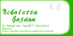 nikoletta gajdan business card